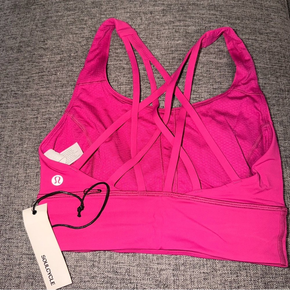 Lululemon Free To Be Serene Long Line Ripened Raspberry Size 4 - Picture 4 of 5